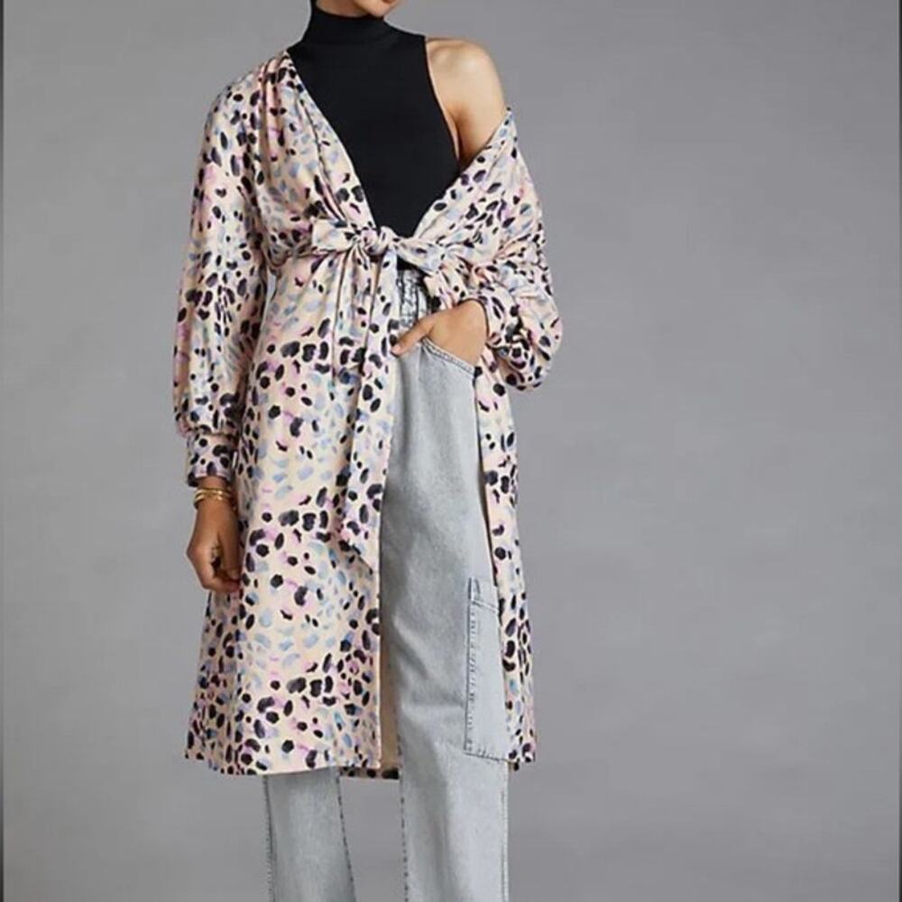 Anthropologie HUTCH Spotted Duster Kimono Jacket Size Small EUC